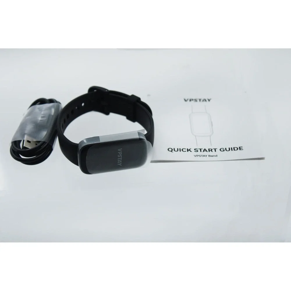 VPSTAY Band Fitness Tracker Smart Watch ALB1 Black IP68 Waterproof Heart Rate